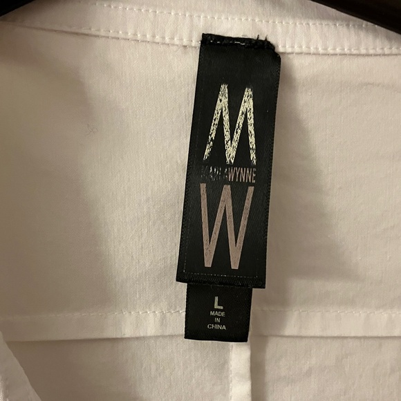 MarlaWynne Layers White Button-Up Shirt - Picture 7 of 8